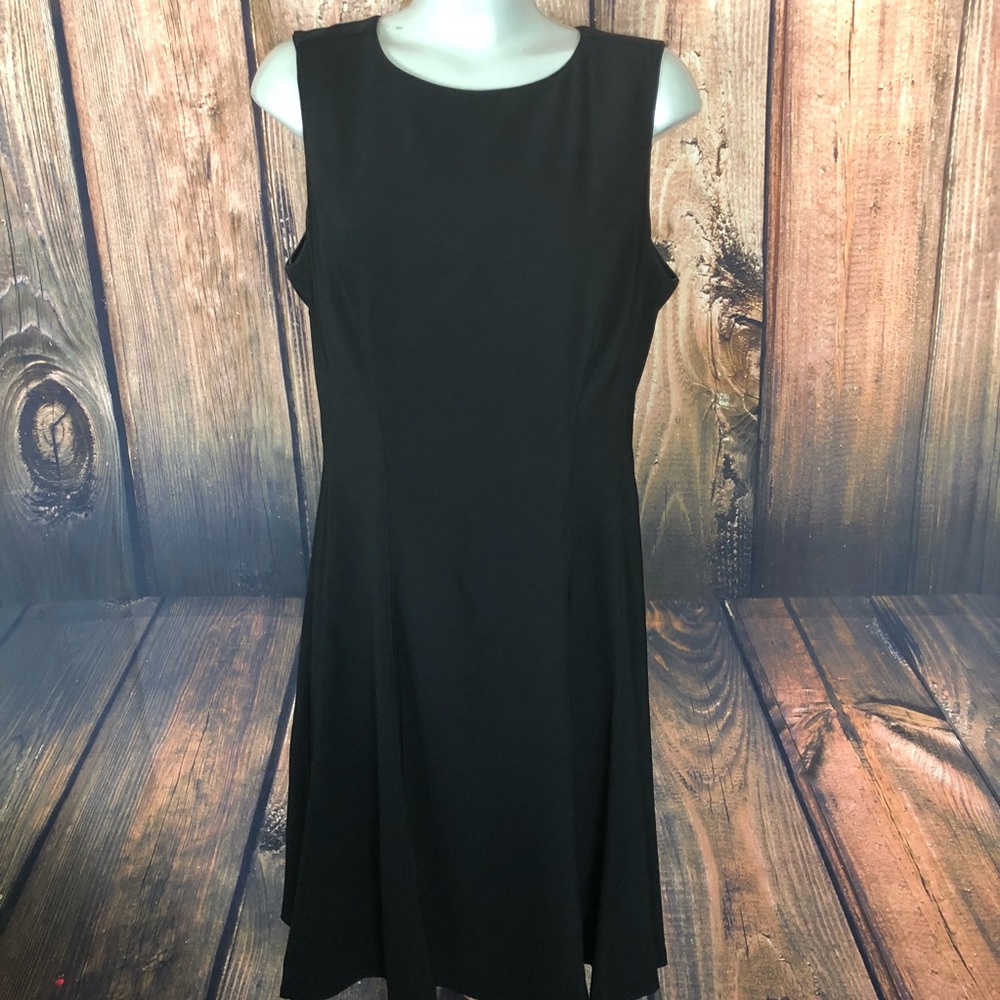 WHBM Fit and Flare Black Sleeveless  Dress
